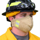 PGI BarriAire™ Gold FR Face Mask with Wrap Around Strap & Reflective Trim