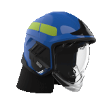 CAIRNS XF1 MODERN FIREFIGHTER HELMET - BLUE GLOSS