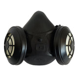 Comfort Air Half Mask Respirator with N95 Filtered Exhalation - BLACK
