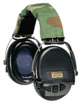 MSA Supreme Pro-X Earmuff With Camo Headband, Black Cups