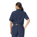 WORKRITE WOMEN'S CLASSIC SHORT SLEEVE FIRE CHIEF SHIRT - NAVY