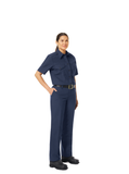 WORKRITE WOMEN'S CLASSIC SHORT SLEEVE FIRE CHIEF SHIRT - NAVY