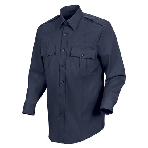 HORACE SMALL 100% COTTON BUTTON FRONT SHIRT - DARK NAVY